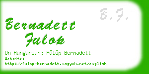 bernadett fulop business card