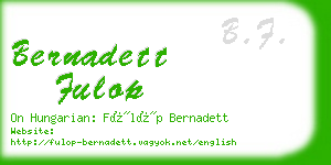 bernadett fulop business card